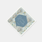 Waterverf oesters bruiloft servet (Hoek)