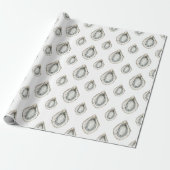 Waterverf oesters cadeaupapier (Uitgerold)