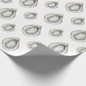 Waterverf oesters cadeaupapier (Hoek)