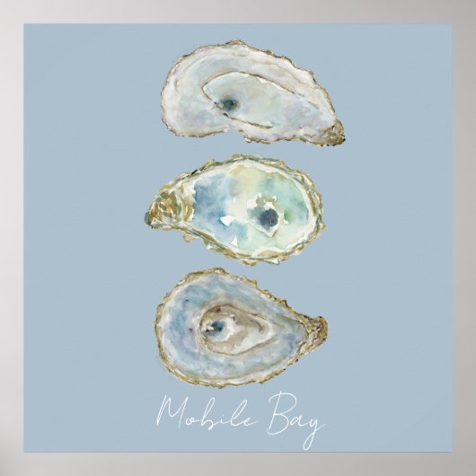 Waterverf-oesters Poster (Voorkant)