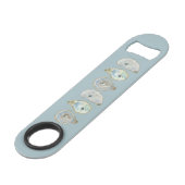 Waterverf Oesters Speed Flessenopener (Voorkant Gekanteld)