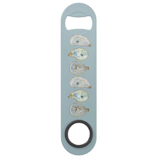 Waterverf Oesters Speed Flessenopener (Voorkant)