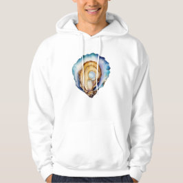 Waterverf Oesterschelp Hoodie