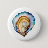 Waterverf Oesterschelp Ronde Button 5,7 Cm (Voorkant)