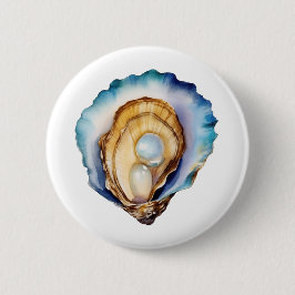 Waterverf Oesterschelp Ronde Button 5,7 Cm