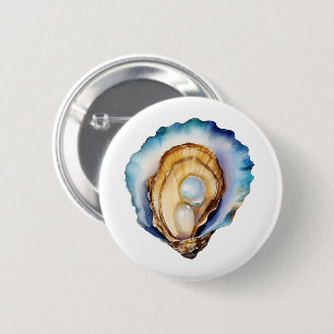 Waterverf Oesterschelp Ronde Button 5,7 Cm
