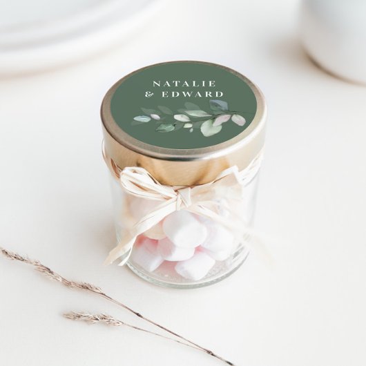 Waterverf- of naaldhout ronde sticker