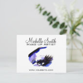 Waterverf ogen lash extension make-up branding briefkaart (Staand voorkant)