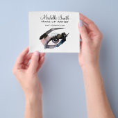 Waterverf ogen lash extension make-up branding flyer (Hand)