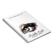 Waterverf ogen lash extension make-up branding notitieboek (Rechterzijde)