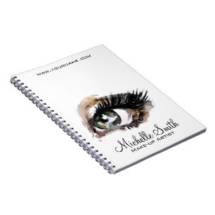 Waterverf ogen lash extension make-up branding notitieboek