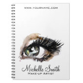 Waterverf ogen lash extension make-up branding notitieboek (Voorkant)