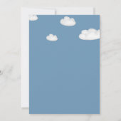 Waterverf Oh Baby Blue Rainbow Baby shower Kaart (Achterkant)