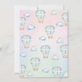 Waterverf Oh Boy Clouds Baby shower Kaart (Achterkant)