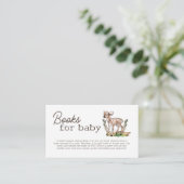 Waterverf Oh Deer Woodland Boeken voor Baby Kaart (Staand voorkant)