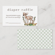 Waterverf Oh Deer Woodland Luier Raffle Kaart