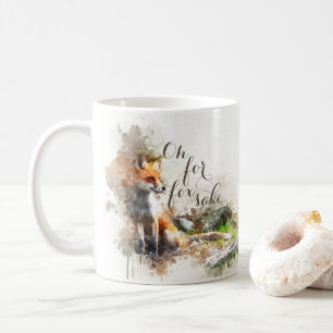 Waterverf Oh voor de foxie lelijke koffiekopje Mok