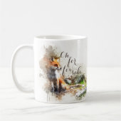 Waterverf Oh voor de foxie leuke koffiebeker Mok (Links)