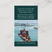 Waterverf olieboorinstallatie aanpasbaar visitekaartje (Achterkant)