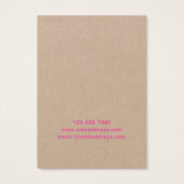 Waterverf-olievlek — juwelenkaart visitekaartje (Achterkant)