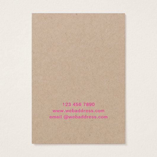 Waterverf-olievlek — juwelenkaart visitekaartje (Achterkant)