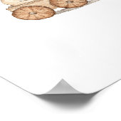 Waterverf Olifant Baby Boy Nursery Poster (Hoek)