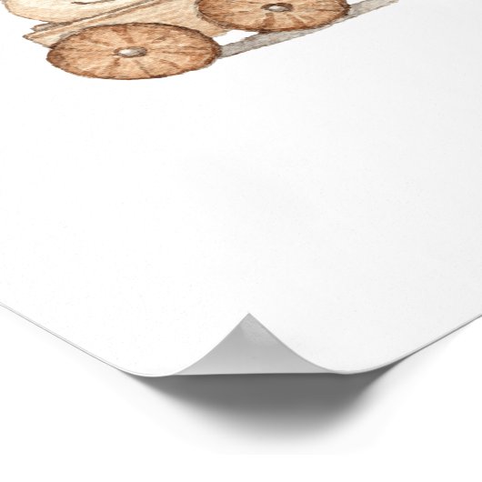  Waterverf Olifant Baby Boy Nursery Poster (Hoek)