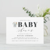 Waterverf olifant baby shower (Staand voorkant)