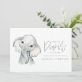Waterverf olifant baby shower (Staand voorkant)