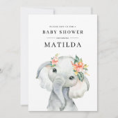 Waterverf olifant baby shower (Voorkant)
