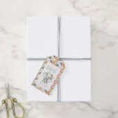 Waterverf olifant bedankt voor het verjaardagsfees cadeaulabel (Met Touw)