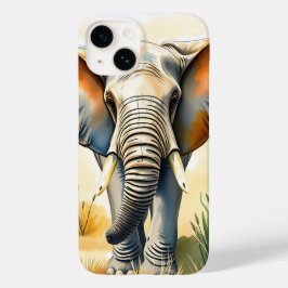 Waterverf olifant dichtbij Case-Mate iPhone 14 hoesje