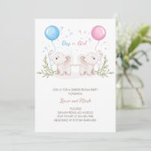 Waterverf Olifant Geslacht Onthullen Jongen of Mei Kaart (Staand voorkant)