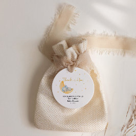 Waterverf olifant gouden maan Baby shower Bedankt Bedankjes Labels