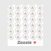 Waterverf Olifant Hoofd Mini Stickers (Vel)