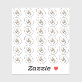 Waterverf Olifant Hoofd Mini Stickers