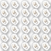 Waterverf Olifant Hoofd Mini Stickers (Voorkant)