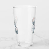 Waterverf Olifant & kalf Natuur Dierenkunst Glas (Links)