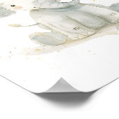 Waterverf olifant kwekerij muurkunst poster (Hoek)