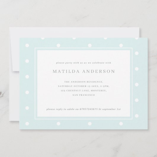 Waterverf olifant meisje verjaardagsfeest (Achterkant)