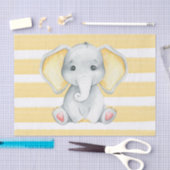 Waterverf olifant met geel stripe Baby shower Tissuepapier (Craft)