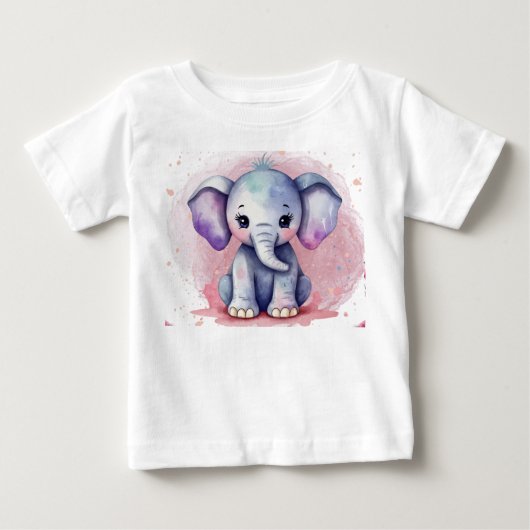 Waterverf Olifant met moderne elegantie print (Voorkant)