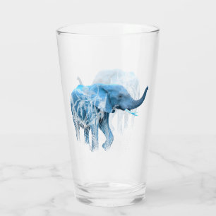 Waterverf olifant Natuur Animal Art Glass Glas
