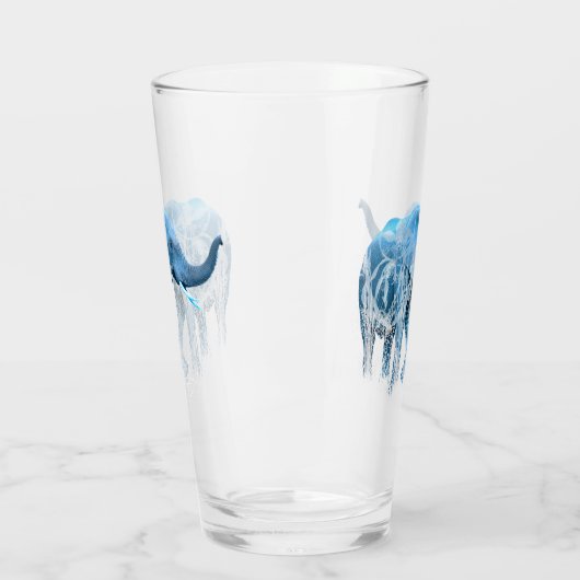 Waterverf olifant Natuur Animal Art Glass Glas (Links)