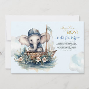 Waterverf Olifant nautische thema Boeken voor baby Kaart