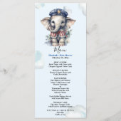 Waterverf Olifant nautische thema Menu (Achterkant)