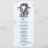 Waterverf Olifant nautische thema Menu (Voorkant)