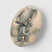 "Waterverf olifant" Ronde Klok (Hoek)