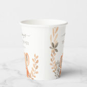 Waterverf Olifant Safari Baby shower Papieren Bekers (Rechts)