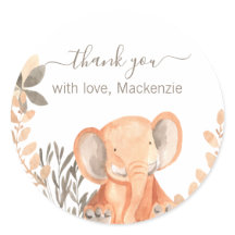 Waterverf Olifant Safari Baby shower